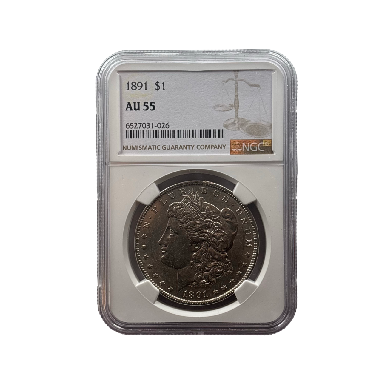 1891 Morgan Silver Dollar | NGC AU55 | About Uncirculated