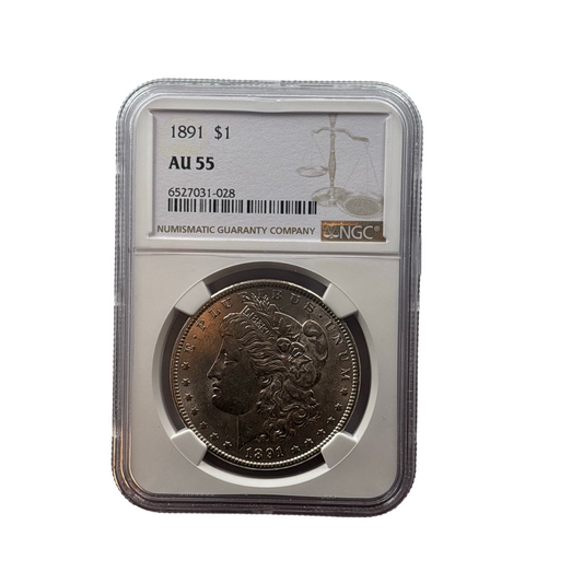1891 Morgan Silver Dollar | NGC AU55 | About Uncirculated