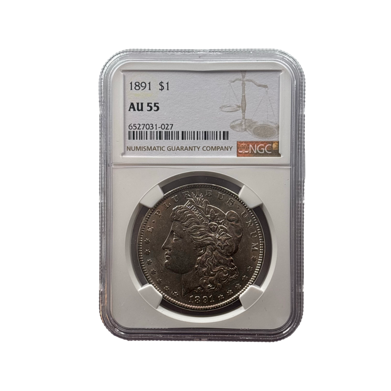 1891 Morgan Silver Dollar | NGC AU55 | About Uncirculated