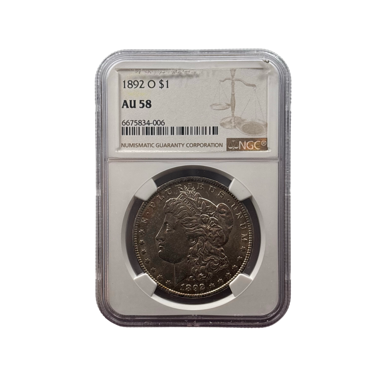 1892-O Morgan Silver Dollar | NGC AU58 | New Orleans Mint