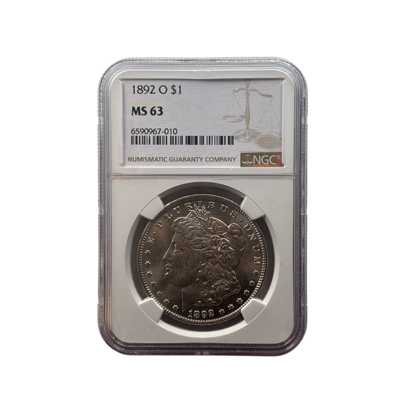 1892-O Morgan Silver Dollar | NGC MS63 | New Orleans Mint