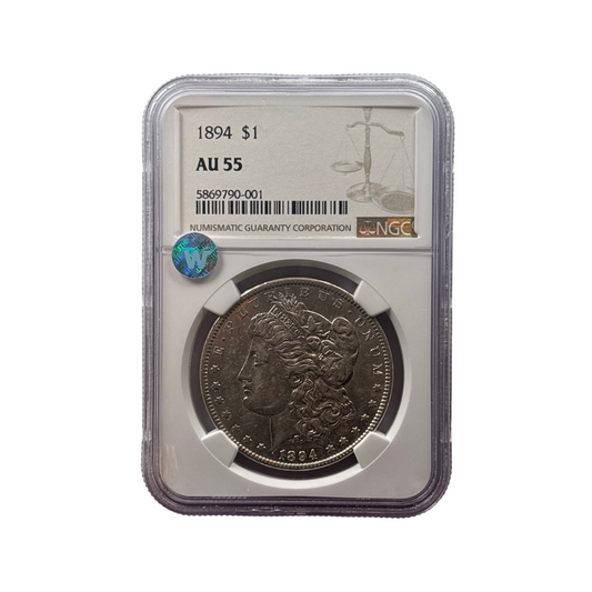 1894 Morgan Silver Dollar | NGC AU55 | Near-Mint Condition