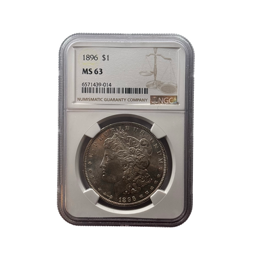 1896 Morgan Silver Dollar | NGC MS63 | Choice Mint State