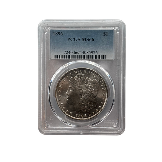 1896 Morgan Silver Dollar | PCGS MS66 | Premium Gem Mint State