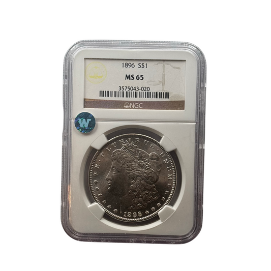 1896 Morgan Silver Dollar | NGC MS65 | Gem Mint State