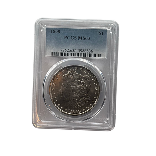 1898 Morgan Silver Dollar | PCGS MS63 | Choice Mint State