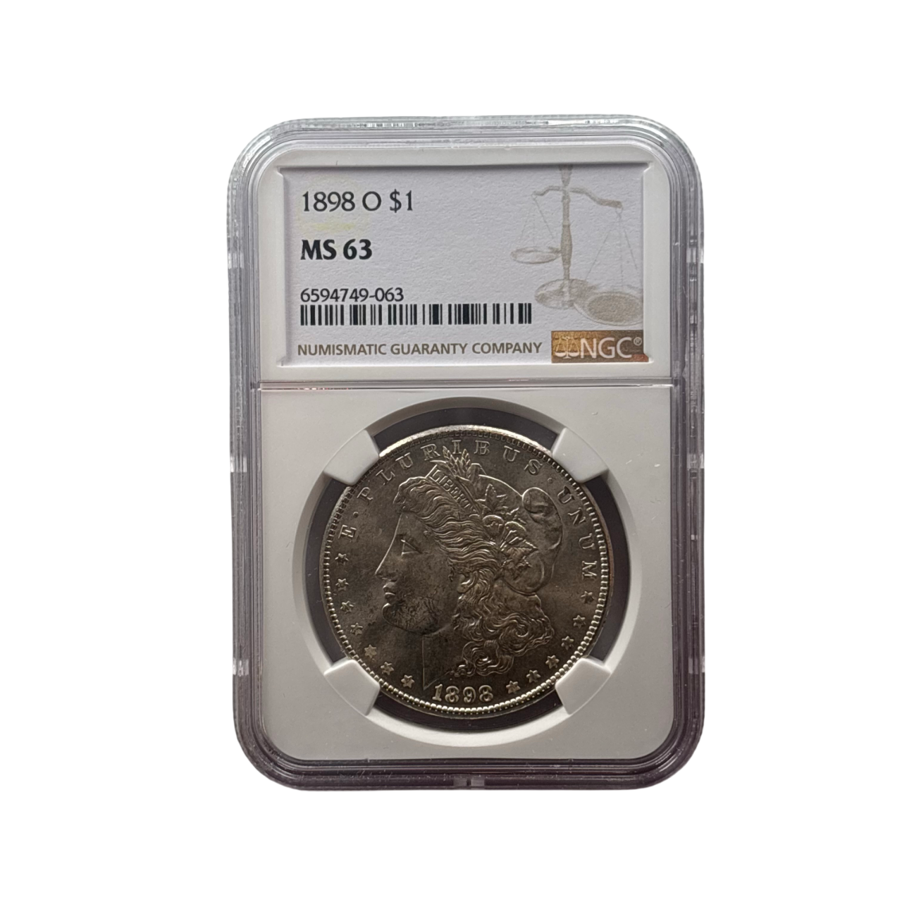 1898-O Morgan Silver Dollar | NGC MS63 | Choice Mint State