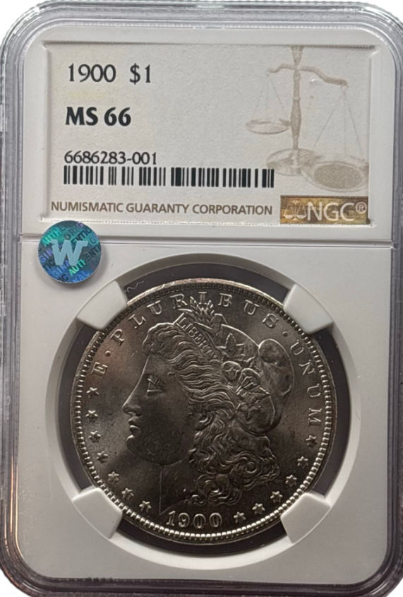 1900 Morgan Silver Dollar | NGC MS66 | Gem Mint State