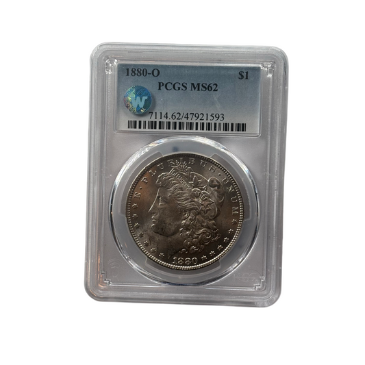 1880-O Morgan Silver Dollar | PCGS MS62 | New Orleans Mint | Cert #47921593