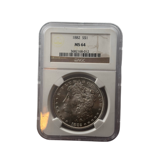 1882 Morgan Silver Dollar | NGC MS64 | Philadelphia Mint | Cert #3682168-012