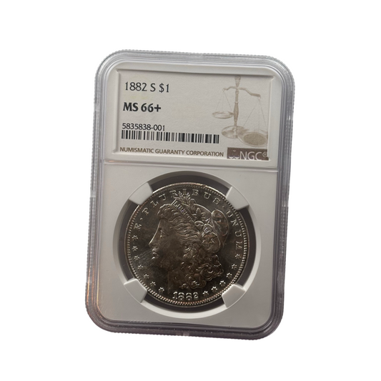 1882-S Morgan Silver Dollar | NGC MS66+ | San Francisco Mint | Cert #5835838-001