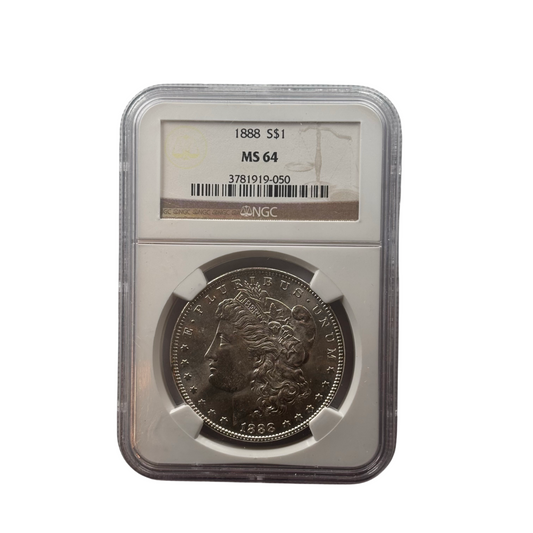 1888 Morgan Silver Dollar | NGC MS64 | Philadelphia Mint | Cert #3781919-050