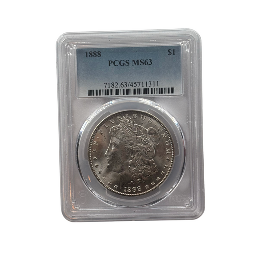 1888 Morgan Silver Dollar | PCGS MS63 | Philadelphia Mint | Cert #7182.63/45711311