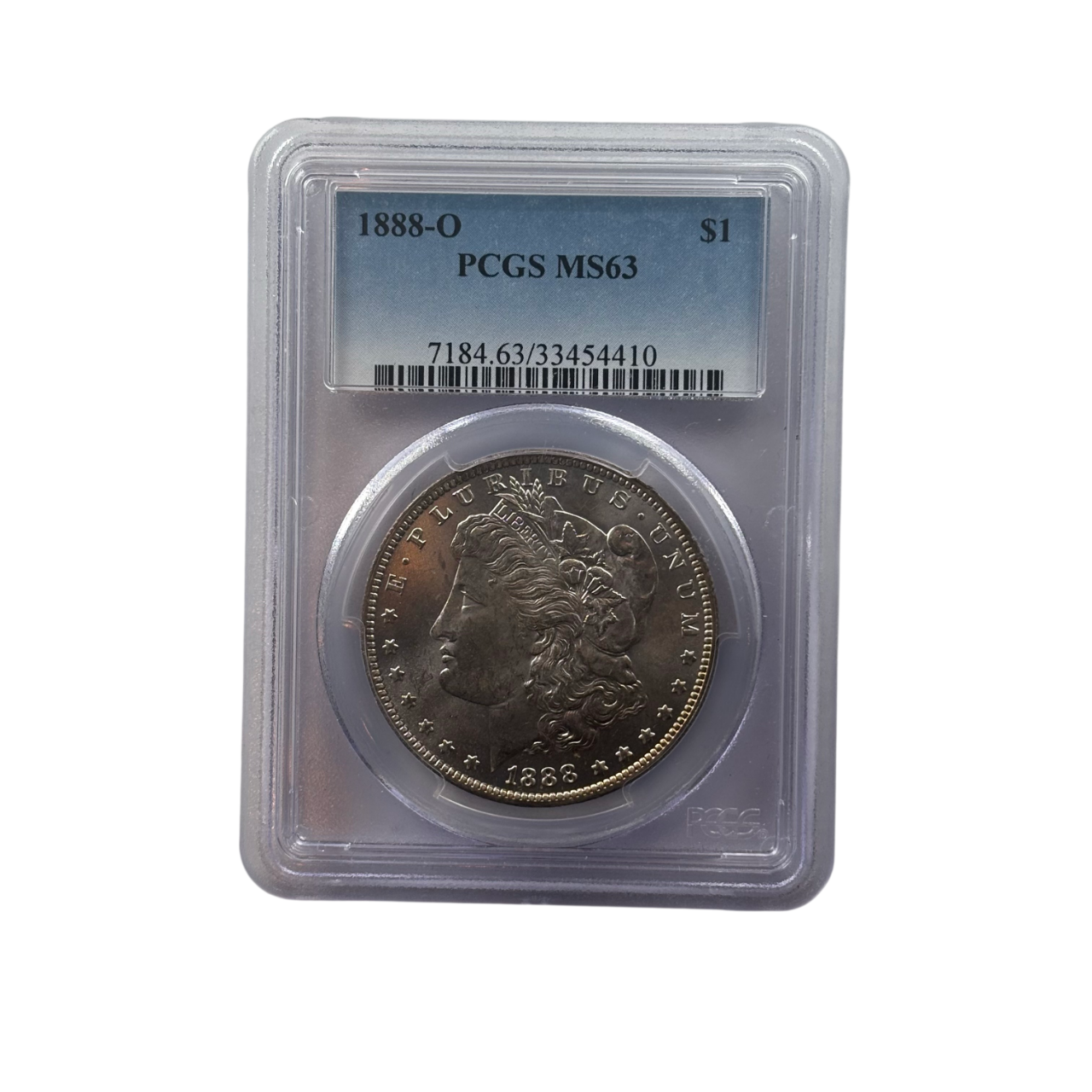 1888-O Morgan Silver Dollar | PCGS MS63 | New Orleans Mint | Cert #7184.63/33454410