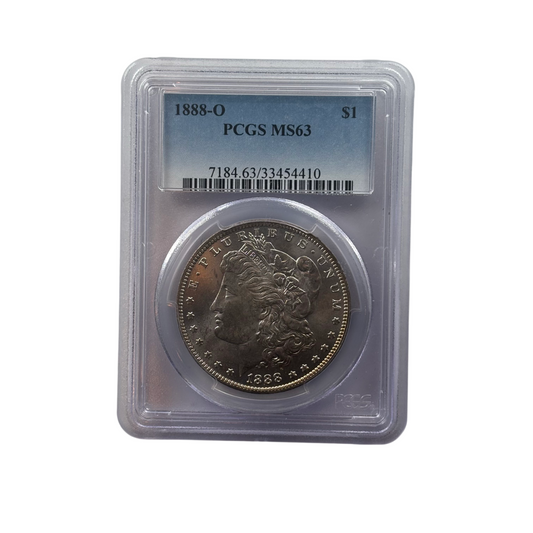 1888-O Morgan Silver Dollar | PCGS MS63 | New Orleans Mint | Cert #7184.63/33454410