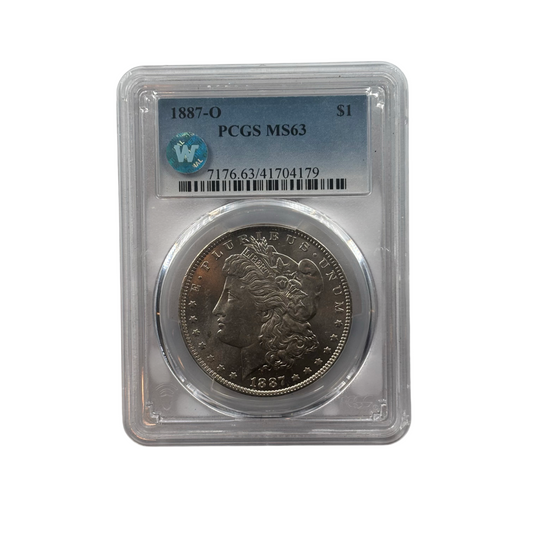 1887-O Morgan Silver Dollar | PCGS MS63 | New Orleans Mint | Cert #7176.63/41704179