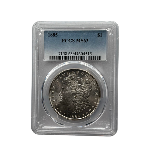 1885-P Morgan Silver Dollar | PCGS MS63 | Cert #44604515 | Philadelphia Mint
