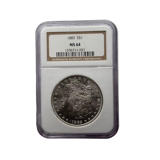 1885 Morgan Silver Dollar | NGC MS64 | Cert #1536711-021