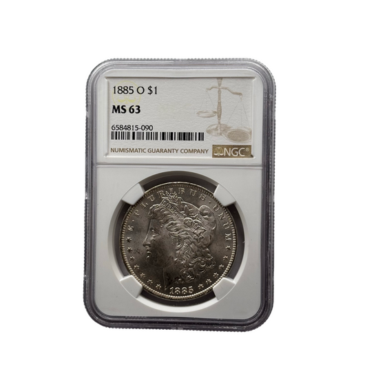 1885-O Morgan Silver Dollar | NGC MS63 | New Orleans Mint | Certified