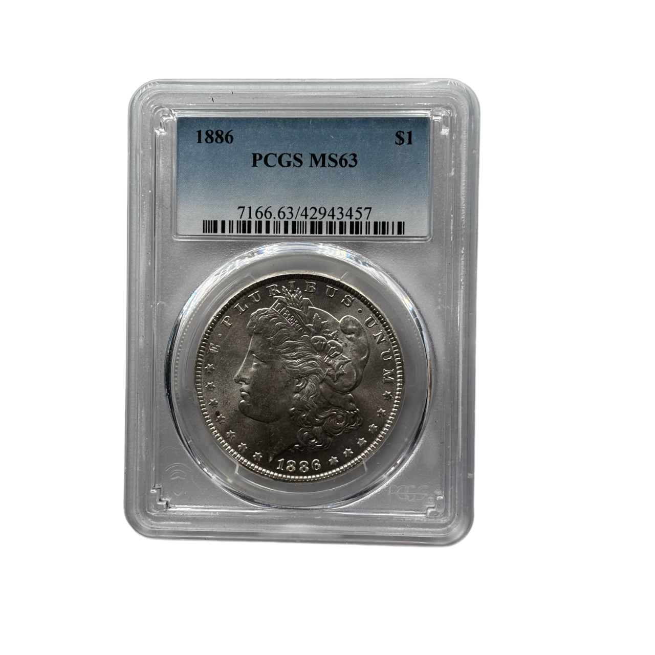 1886 Morgan Silver Dollar | PCGS MS63 | Cert #42943457 | Philadelphia Mint