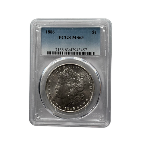 1886 Morgan Silver Dollar | PCGS MS63 | Cert #42943457 | Philadelphia Mint