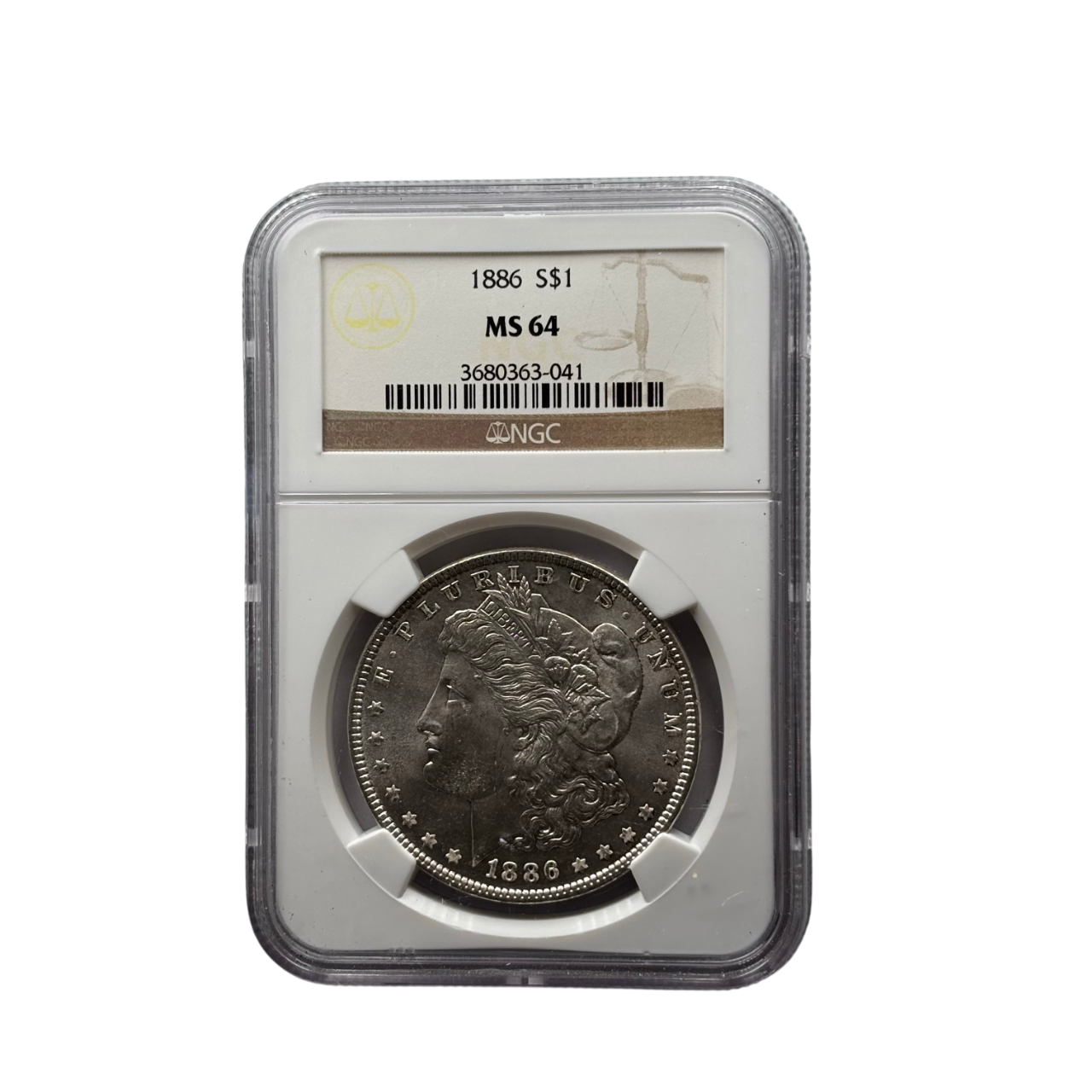 1886 Morgan Silver Dollar | NGC MS64 | Philadelphia Mint | Choice Near-Gem