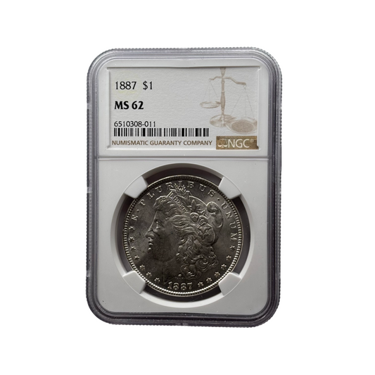 1887 Morgan Silver Dollar | NGC MS62 | Cert #6510308-011 | Philadelphia Mint