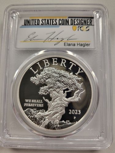 2023 P American Liberty PR-70 Deep Cameo Advanced Release Elana Hagler Signed PCGS